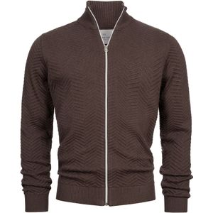 Kronstadt Gebreid vest 'Carlo'  chocoladebruin