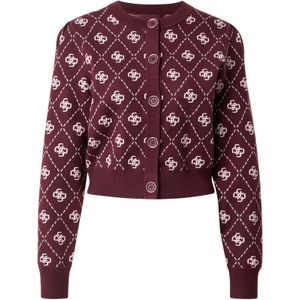GUESS Gebreid vest 'SARAH'  cyclaam / wit