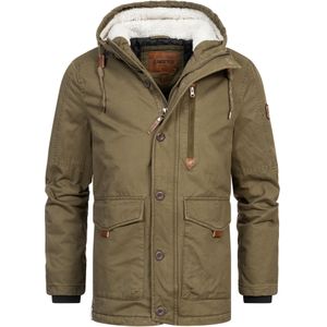 INDICODE JEANS Winterjas ' Crossing '  bruin / olijfgroen