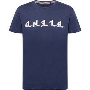 BLEND - Shirt - Navy - Antraciet - Wit