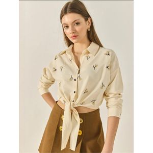 Bianco Lucci Blouse  honing / lichtgeel / zwart