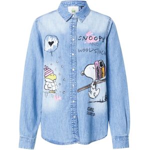 PRINCESS GOES HOLLYWOOD Blouse 'Snoopy'  blauw denim / rosa / zwart / wit