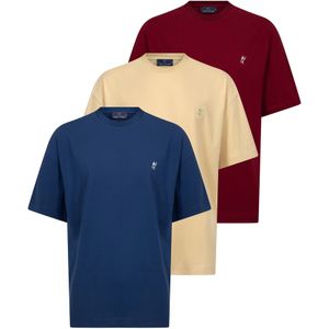 Jacey Quinn Shirt  beige / blauw / bordeaux