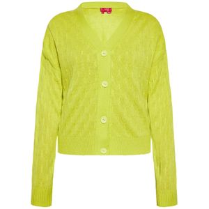 swirly Gebreid vest  limoen