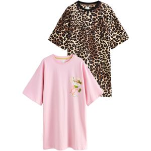 Next Nachthemd  beige / bruin / olijfgroen / rosa