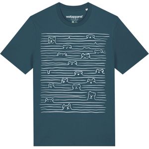 Watapparel Shirt ' Doodle Dogs '  petrol / wit