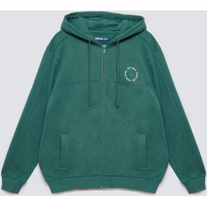 BIG STAR Sweatshirt 'Ajron'  groen / wit