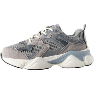 Next - Sneakers - Grijs - Imitatieleer en Mesh - Flexibele Zool