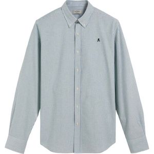 Scalpers Overhemd 'New Oxford'  groen / wit