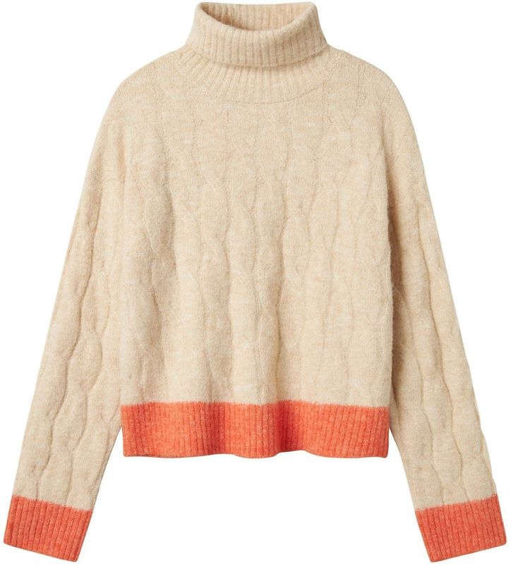 Gebreide Trui - Rolkraag - Lange Mouwen - Relaxed Fit