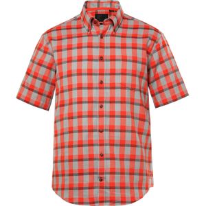 JP1880 Overhemd  grijs / antraciet / oranjerood