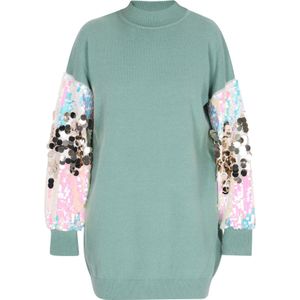 IZIA Gebreide jurk  blauw / cyaan blauw / oudroze / zilver