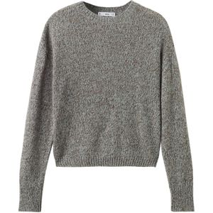 MANGO Trui 'BICO'  lichtblauw / bruin