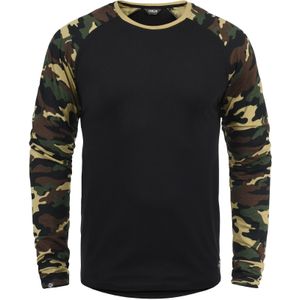 !Solid Shirt 'Cajus'  groen / kaki / zwart / wit