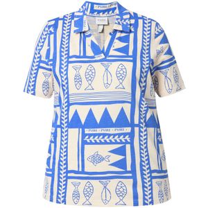 Ulla Popken Blouse  beige / lichtblauw