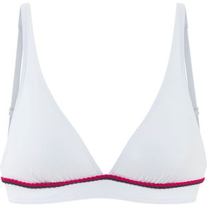 Unikleur Triangelbikini - Wit - Gevlochten Details - Verwijderbare Cups