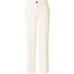Capri Broek - Ecru - 98% Katoen 2% Elastaan - Steekzakken - Normale Taillehoogte - Wijd