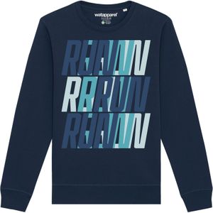 Watapparel Sweatshirt ' Run, Run, Run '  navy / gemengde kleuren