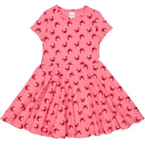 Fred's World by GREEN COTTON Jurk  oudroze / vuurrood / wit