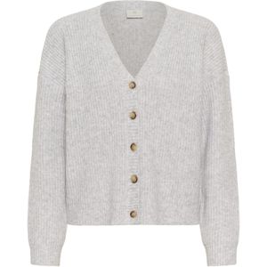 Kaffe Gebreid vest 'KAfiorella'  grijs gemêleerd