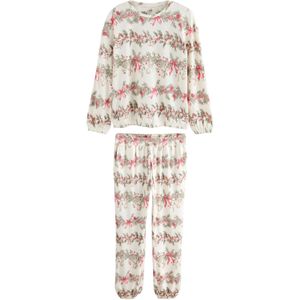 Next Pyjama  taupe / groen / rood / offwhite