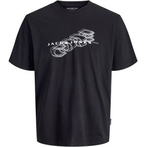 JACK & JONES Shirt  zwart / wit