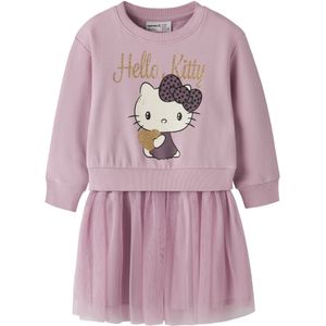 NAME IT Jurk 'NMFOBANA HELLOK'  goud / sering / braam / offwhite