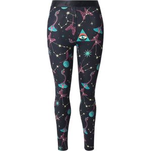 Ulla Popken Leggings  turquoise / roodviolet / zwart