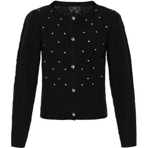 faina Gebreid vest  zwart