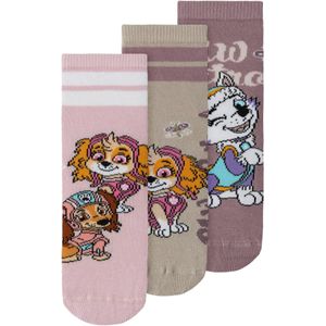 NAME IT Sokken 'NMFSASSA PAW'  greige / mauve / rosa / wit