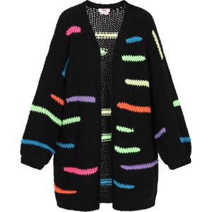 MYMO Oversized vest  blauw / lichtgroen / oranje / zwart