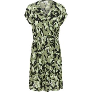 Kaffe Jurk 'KAJenn'  groen / lichtgroen / zwart / wit