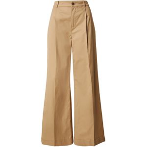 Lauren Ralph Lauren - Bandplooibroek - Beige - Wide Leg - High Waist