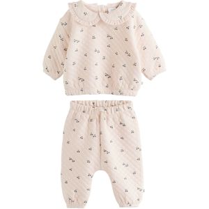 Next Set  ecru / groen / violetblauw