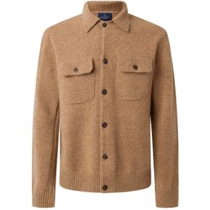 Hackett London Gebreid vest  camel