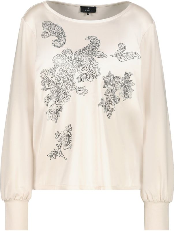 Monari - Longsleeve Top - Beige - Katoen