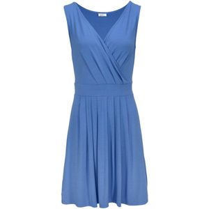 Zomerjurk - Blauw - Met Diepe V-hals - Mouwloos