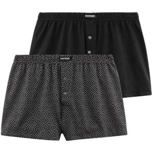 Boxershorts - Gedessineerd - Zwart - Comfortabele Pasvorm