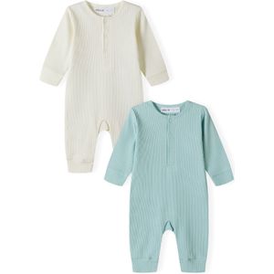 MINOTI Rompertje/body  mintgroen / offwhite