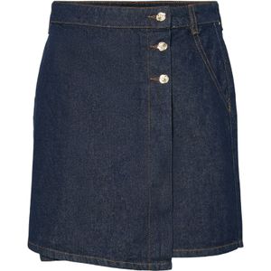 Pcmalin - Denim Minirok - Spijkerrok - High-waist - Knoopsluiting