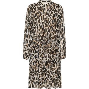 InWear - ClarieI - Jurk - Bruin / Zwart - Dierenprint - Lange Mouw