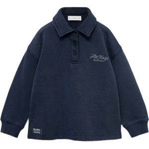 MANGO KIDS Sweatshirt 'THINGS'  navy / grijs