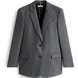 Tommy Hilfiger Blazer Pinstripe Relaxed Fit Grijs dames
