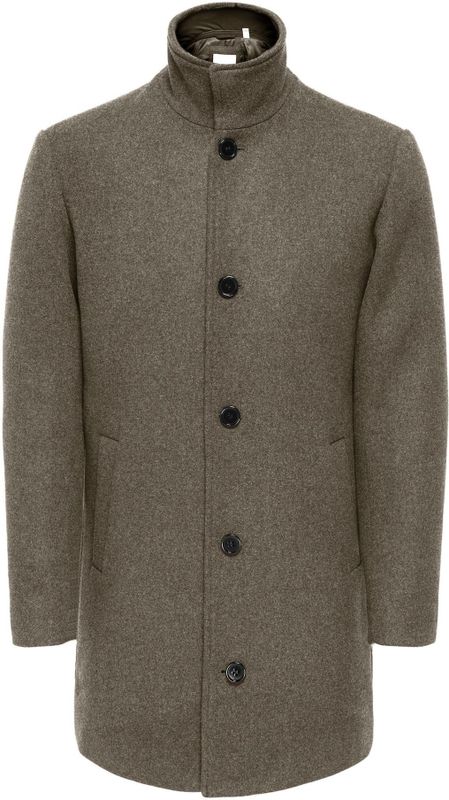 Onsarlem - Jas - Hoge Hals - Knoopsluiting - Polyester Voering - Tussenjassen