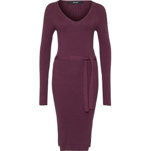 Vero Moda Tall Gebreide jurk 'VMSABA'  wijnrood