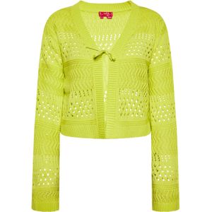 swirly Gebreid vest  neongroen