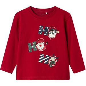 NAME IT Shirt 'NMMREPOLA'  navy / donkergroen / rood / wit