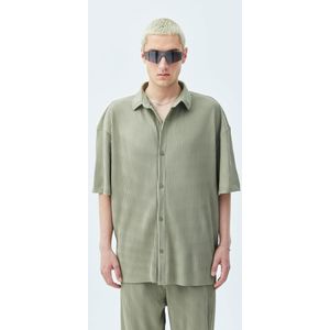 VAMOS CLO Overhemd  kaki / lichtgroen