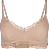 Bralette - Beige - Katoen/Elastaan - Gewatteerd, Verwijderbare Cups