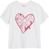 T-shirt met koord en hartjes